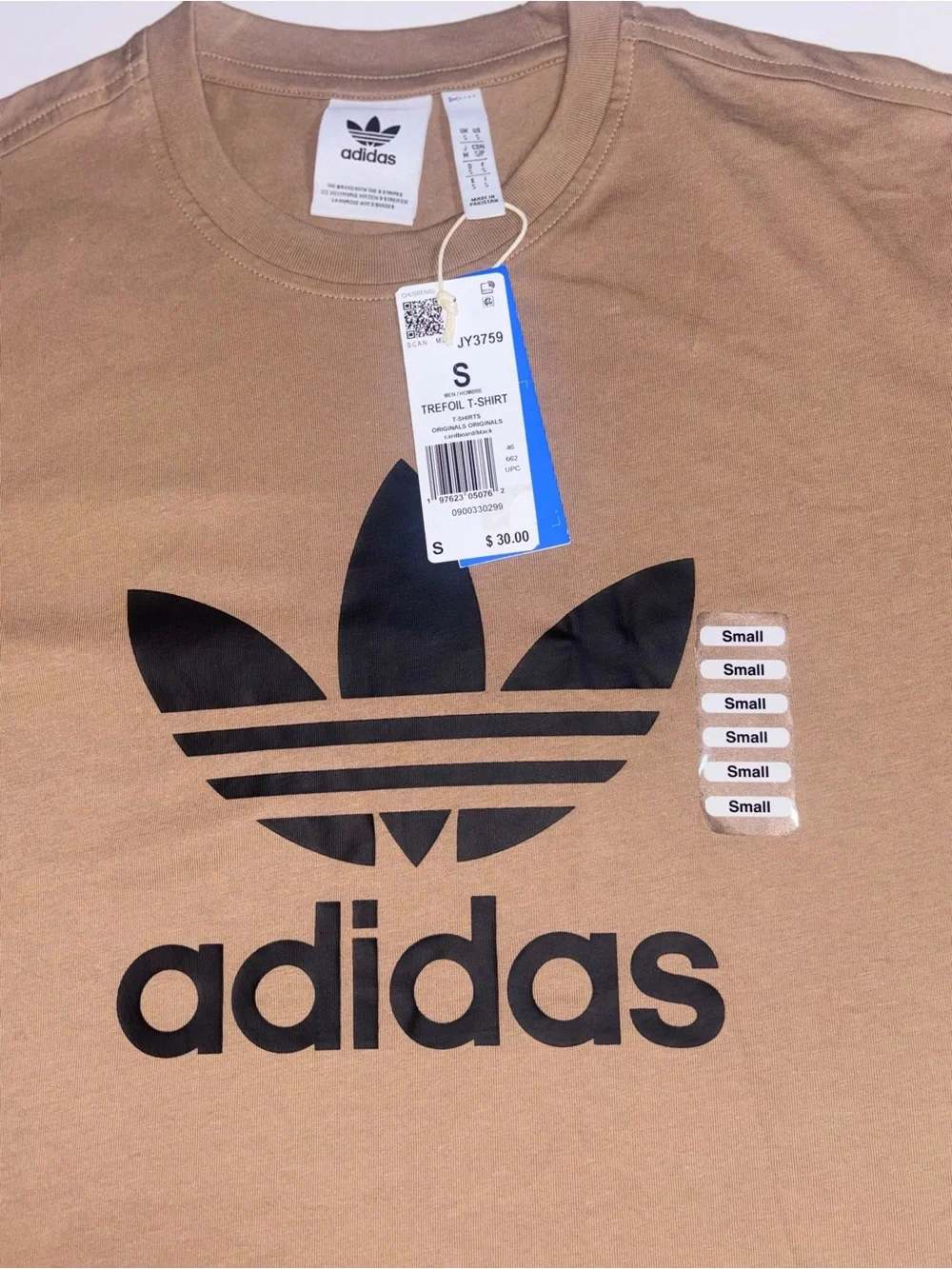 Adidas Originals Trefoil Tee-Shirt In Light Brown - Men’s Size S